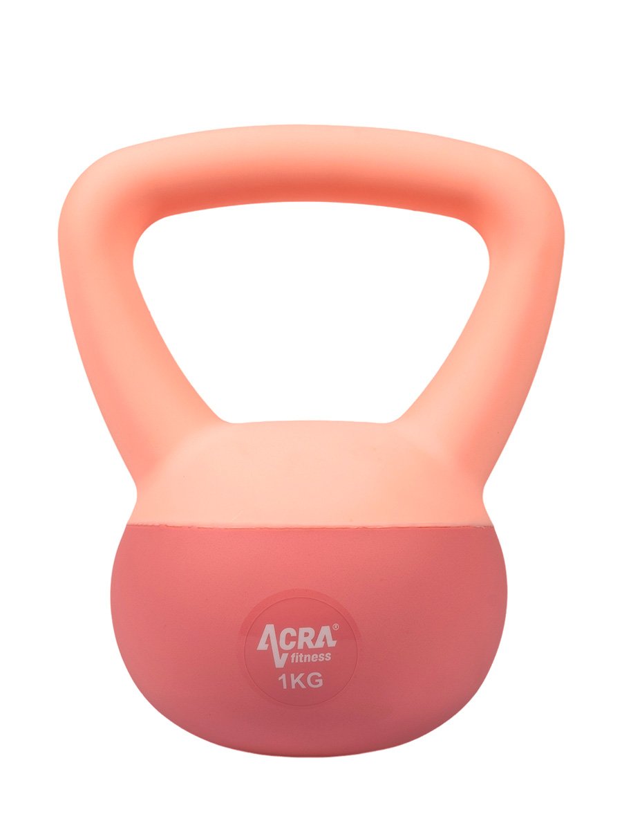 ACRA Soft PVC Kettlebell 3 kg, blue