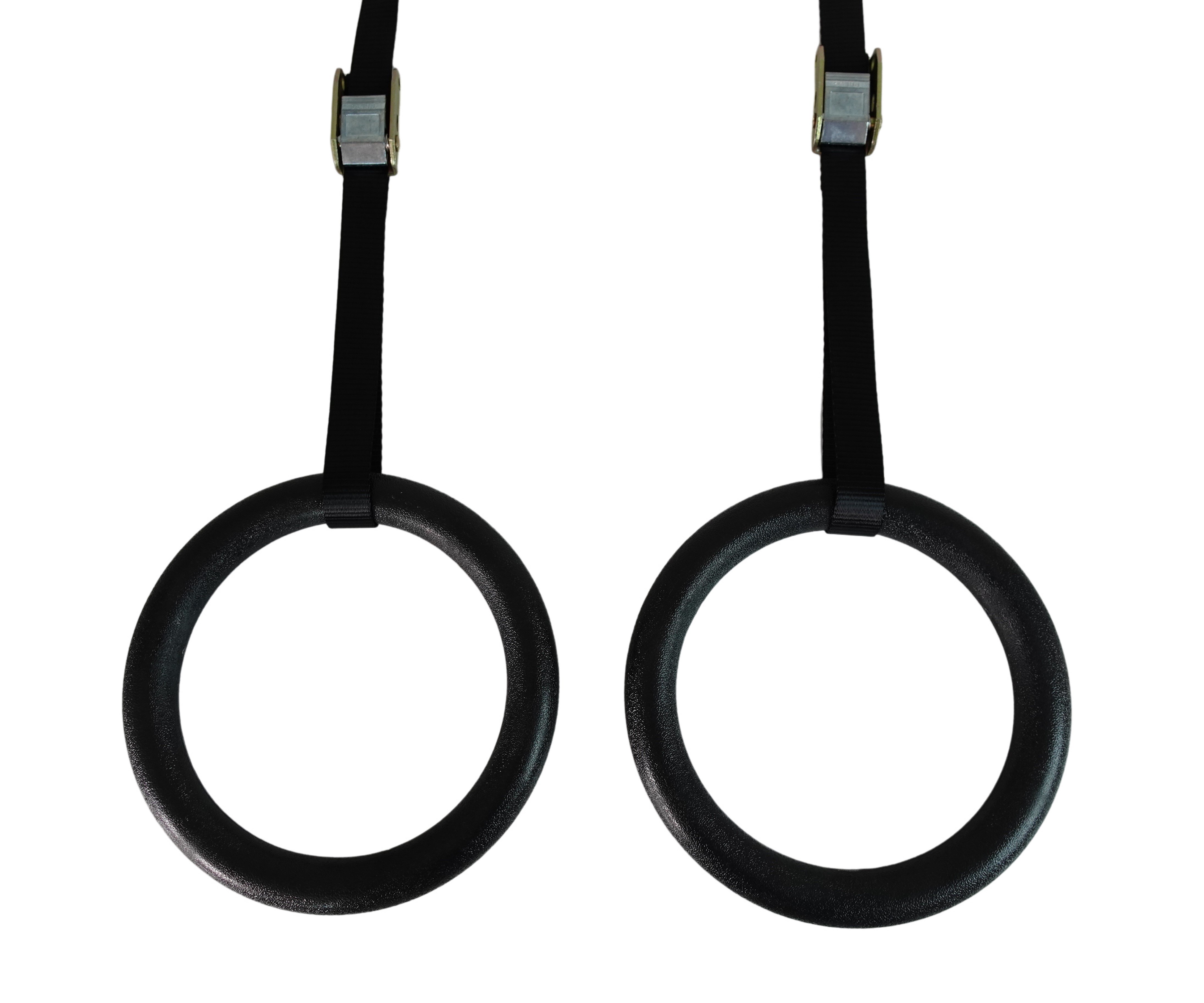 Gymnastic rings - plastic black