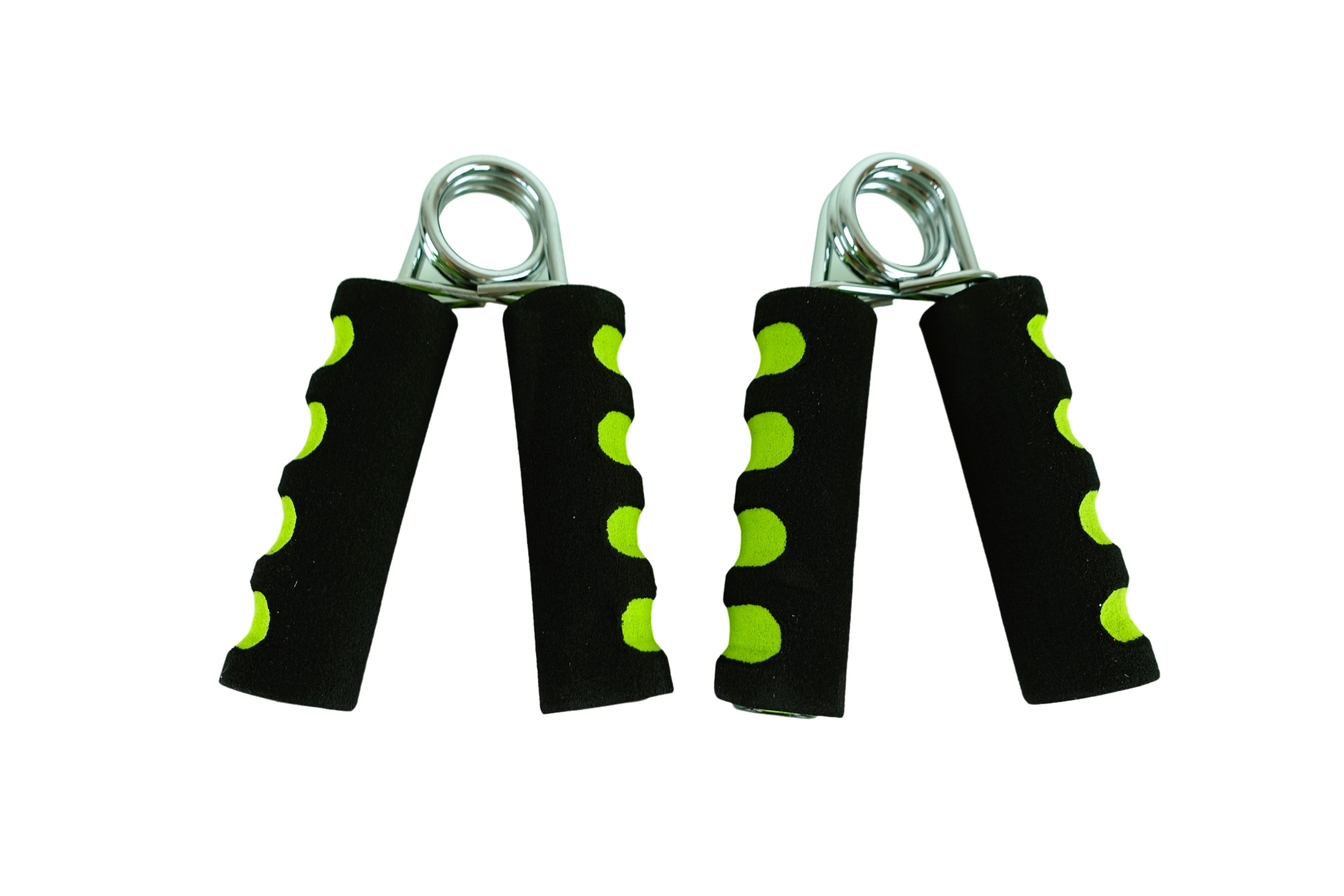 Foam finger booster with spring - black-green