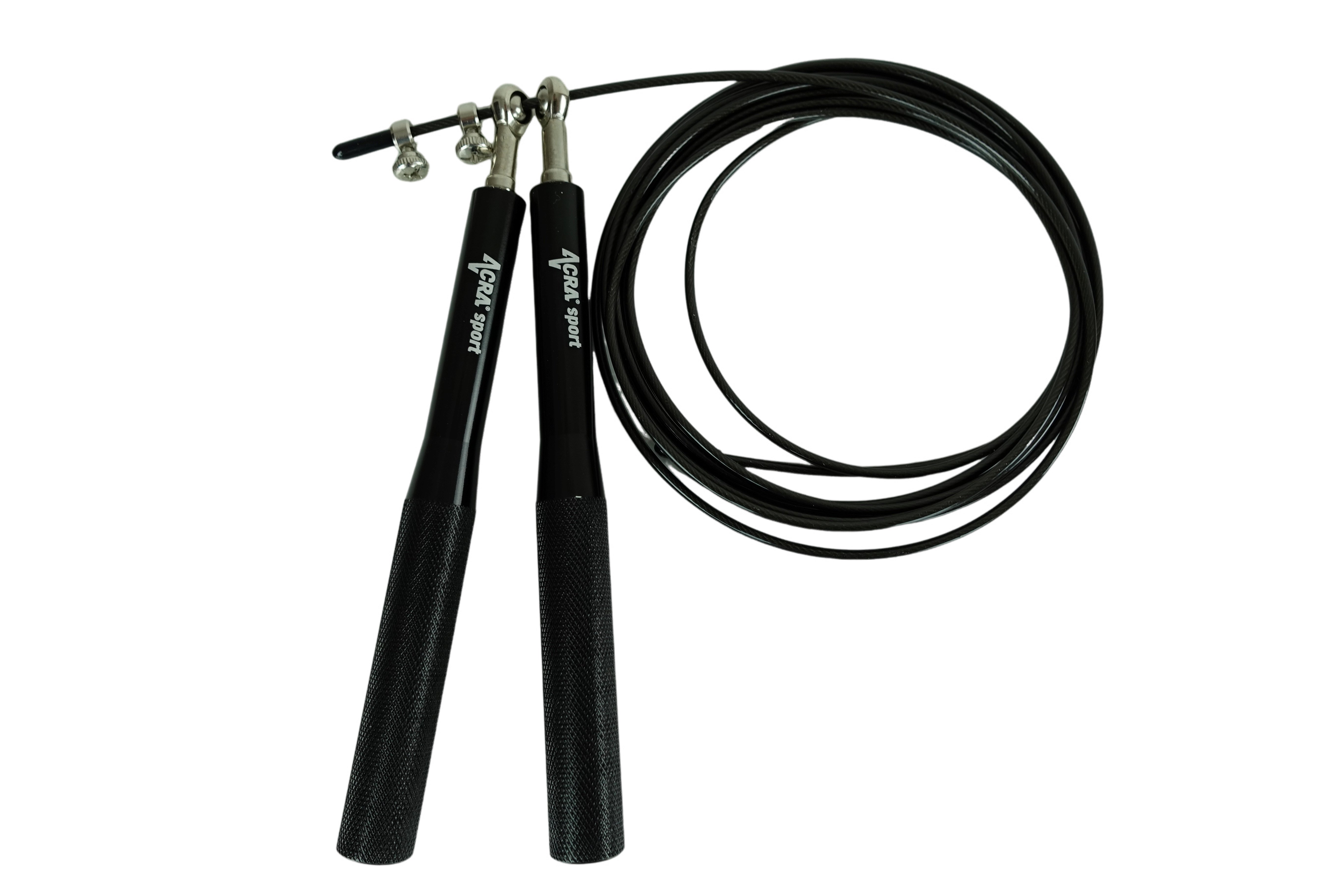 Adjustable jump rope - black