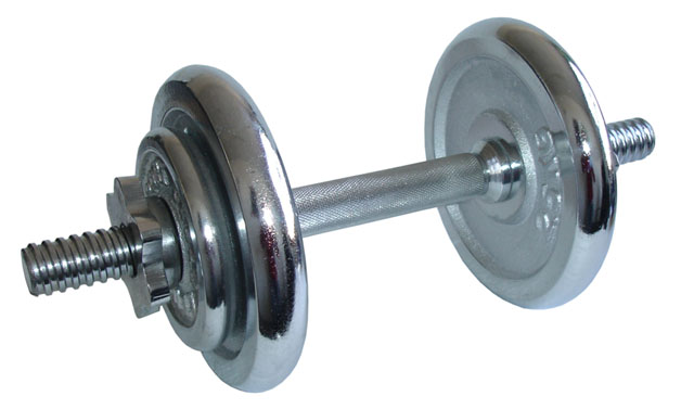 One-hand loading dumbbell, chrome 8,5 kg
