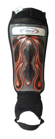 Football shin pads nylon Acra F3145 - size XL