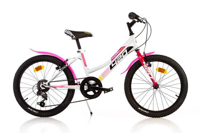 Junior bike Dino white and pink 20"