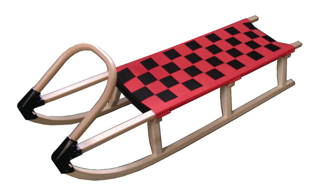 Wooden sledge 125cm A2042 - red