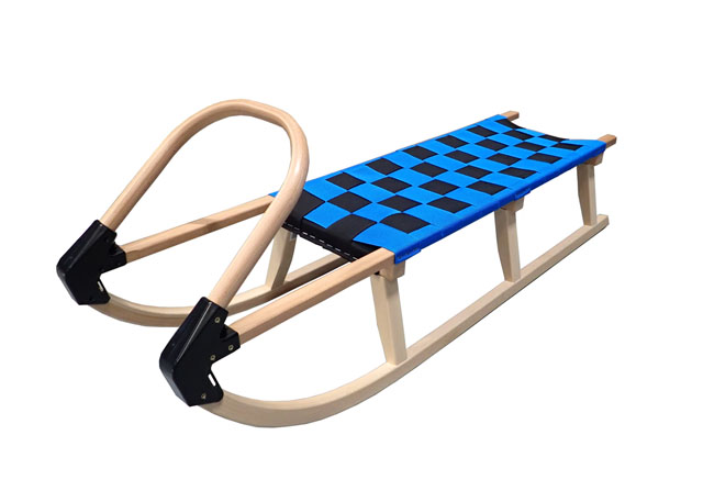 Acra 125cm wooden sledge A2042-MO - blue