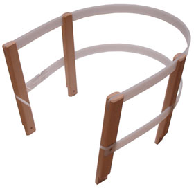 Sleigh playpen - wood + plastic A2052