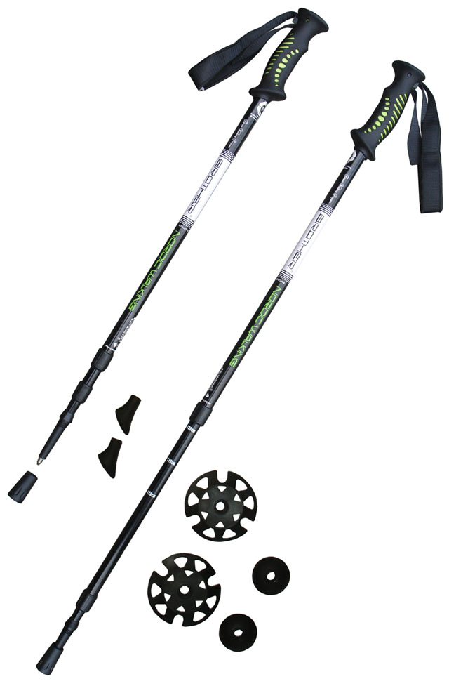 Trekking poles - 1 pair with accessories