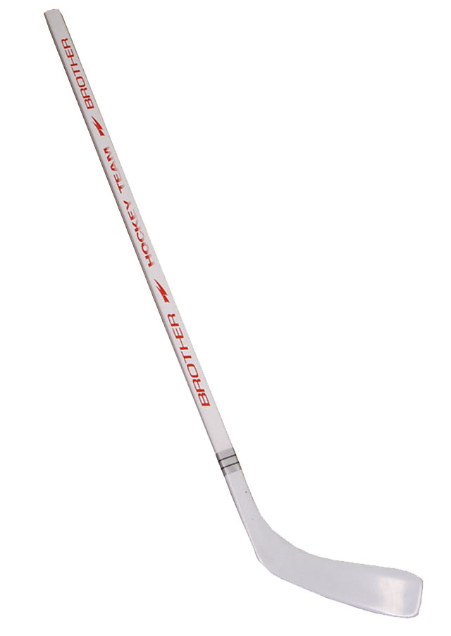 Plastic hockey stick with veneer 147cm - right - white