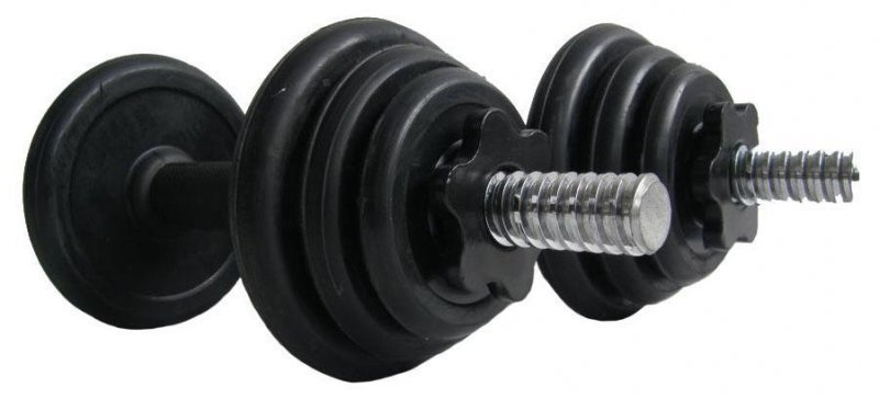 ACRA loading dumbbell one-hand set 2 x 5 Kg (10kg) rubberized