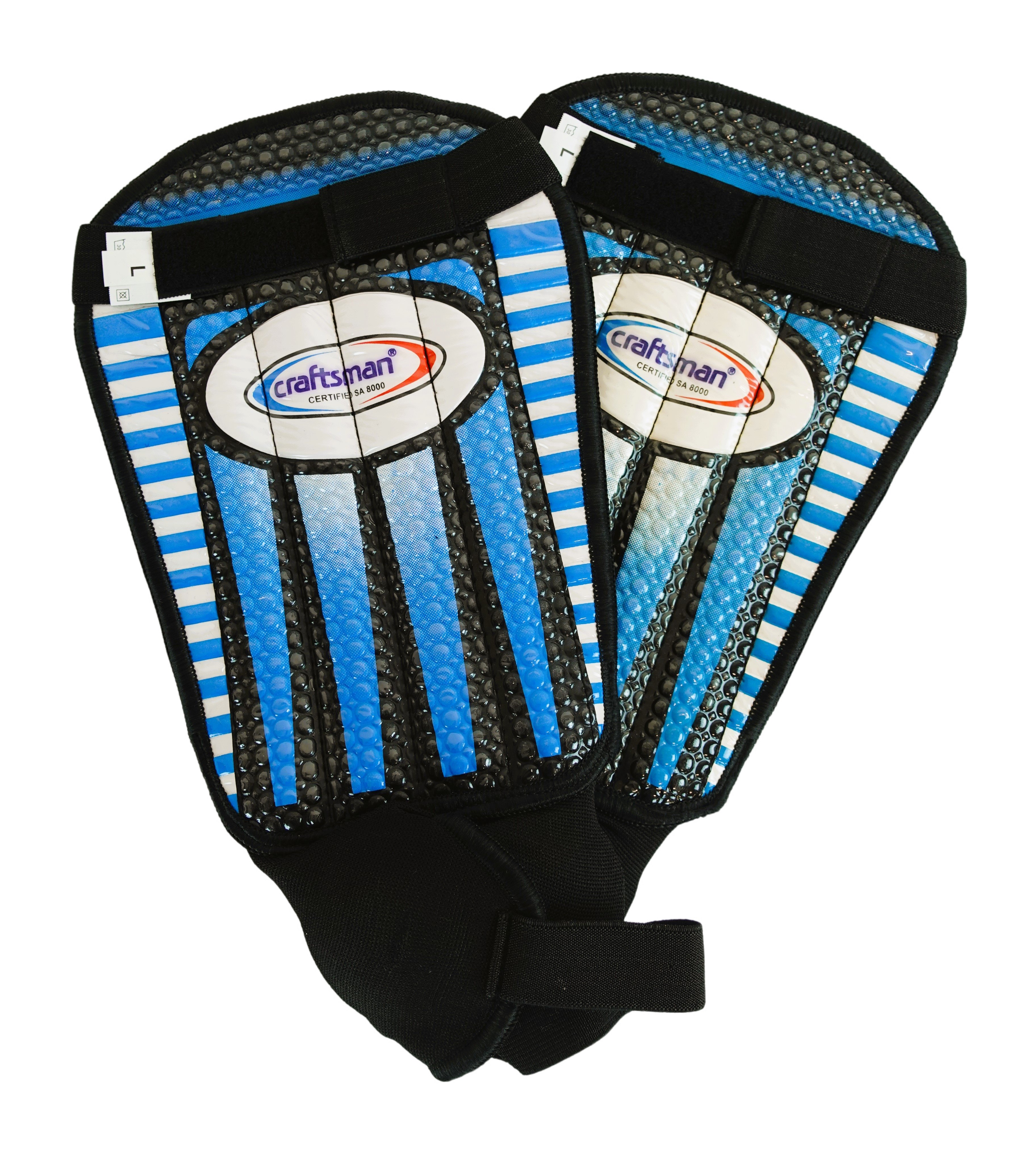 Football shin pads size S blue