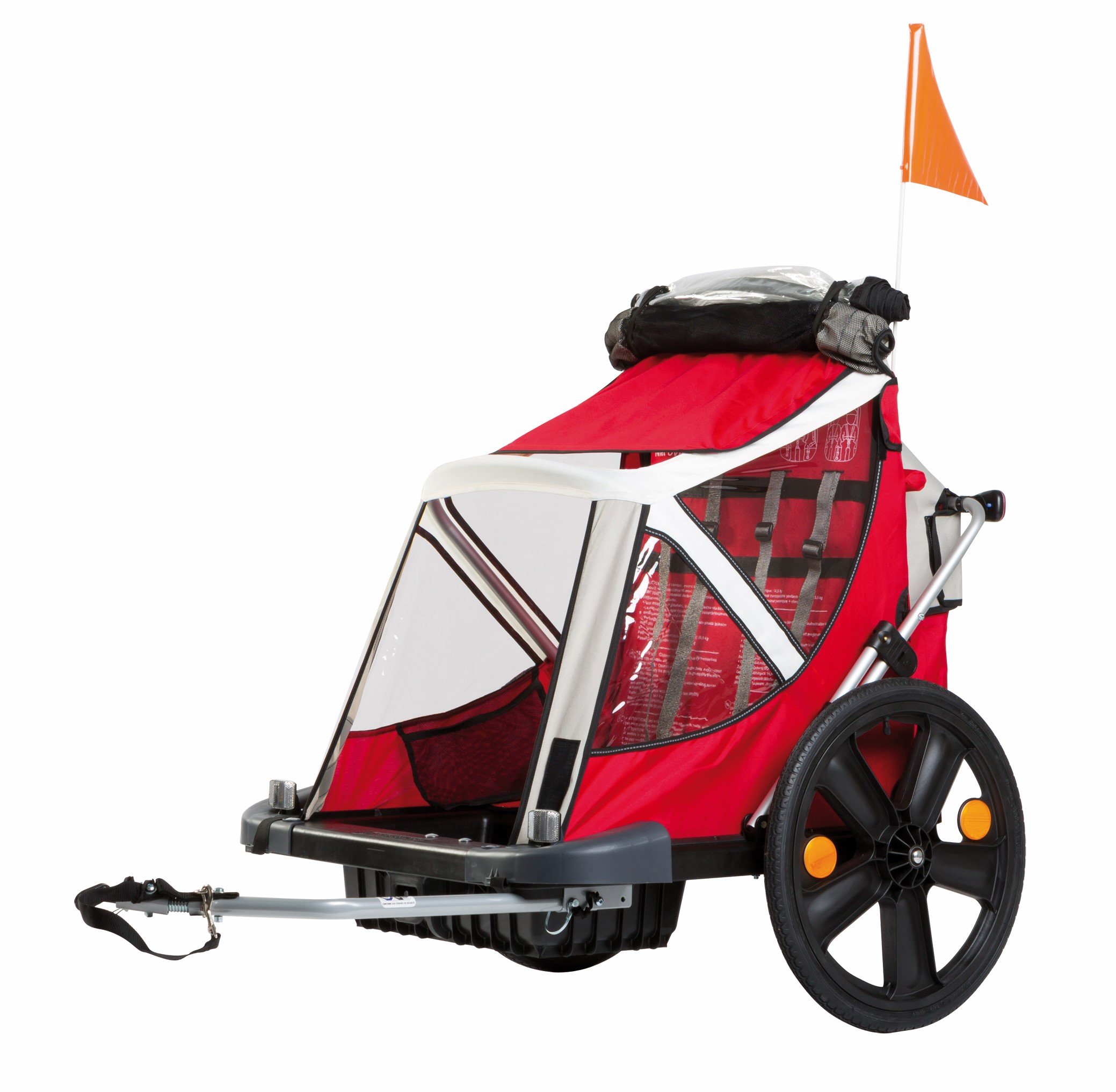 BELLELLI B-TRAVEL Baby trolley behind the bike, red