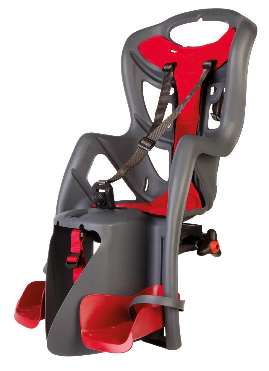 BELLELLI PEPE Child bike seat, rear carrier mounting, grey