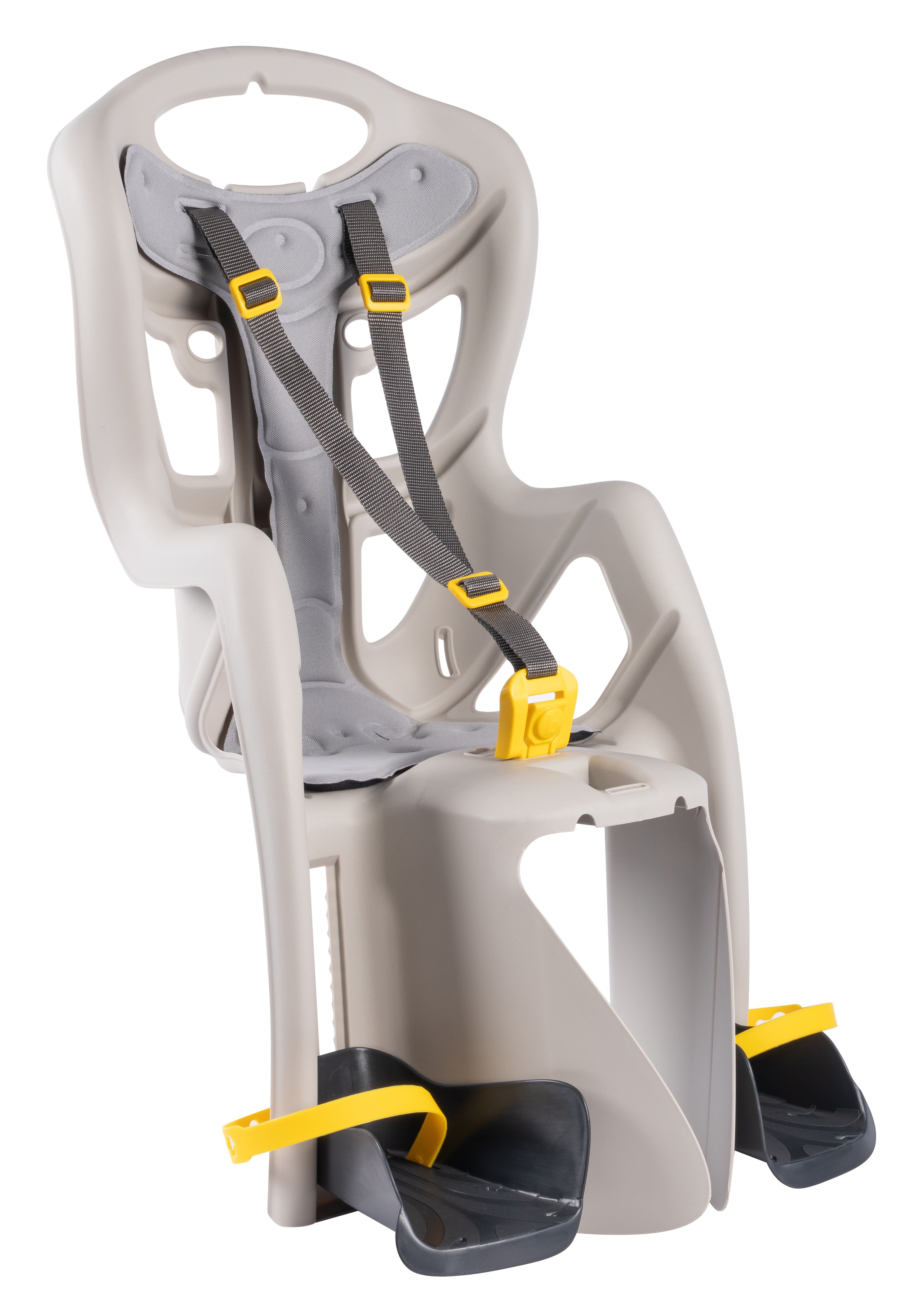 BELLELLI PEPE Child bike seat, rear carrier mounting, silk grey