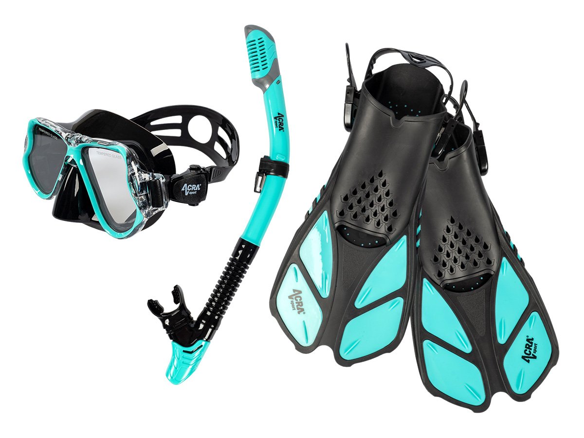 3-in-1 snorkelling set, TYRICS, L/XL, fins 42-47