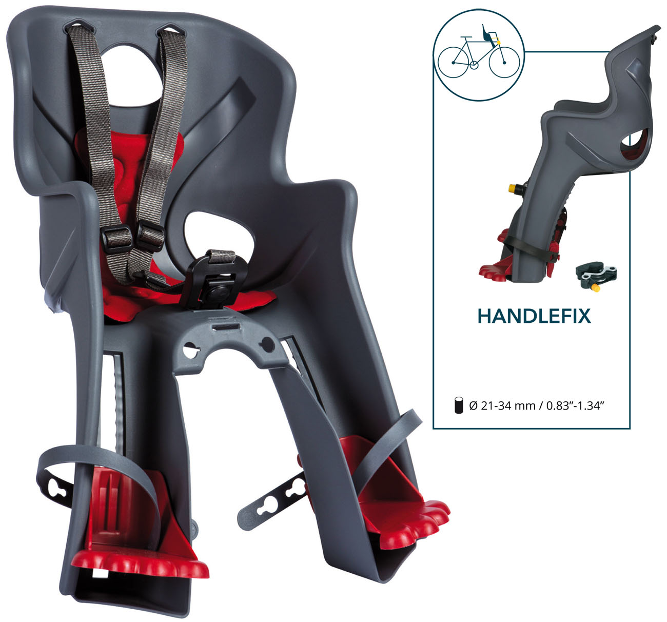 Bellelli - Rabit grey sofa with handelfix clamping