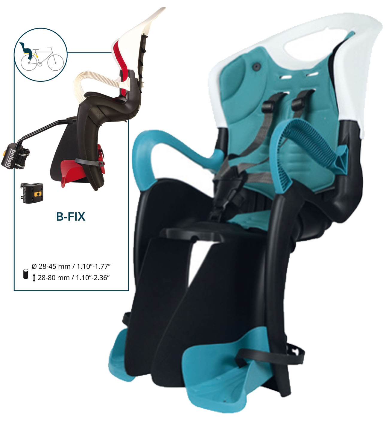 Bellelli - TIGER standard seat with B-FIX clamping green