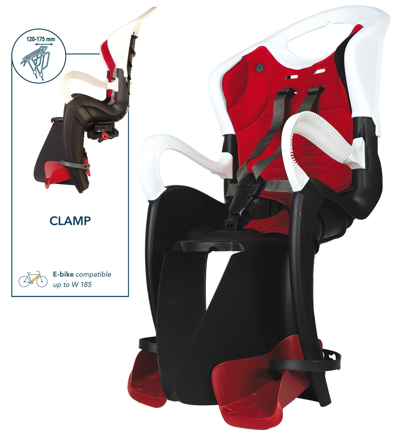 Bellelli - TIGER Klemmsitz für Fahrradträger rot