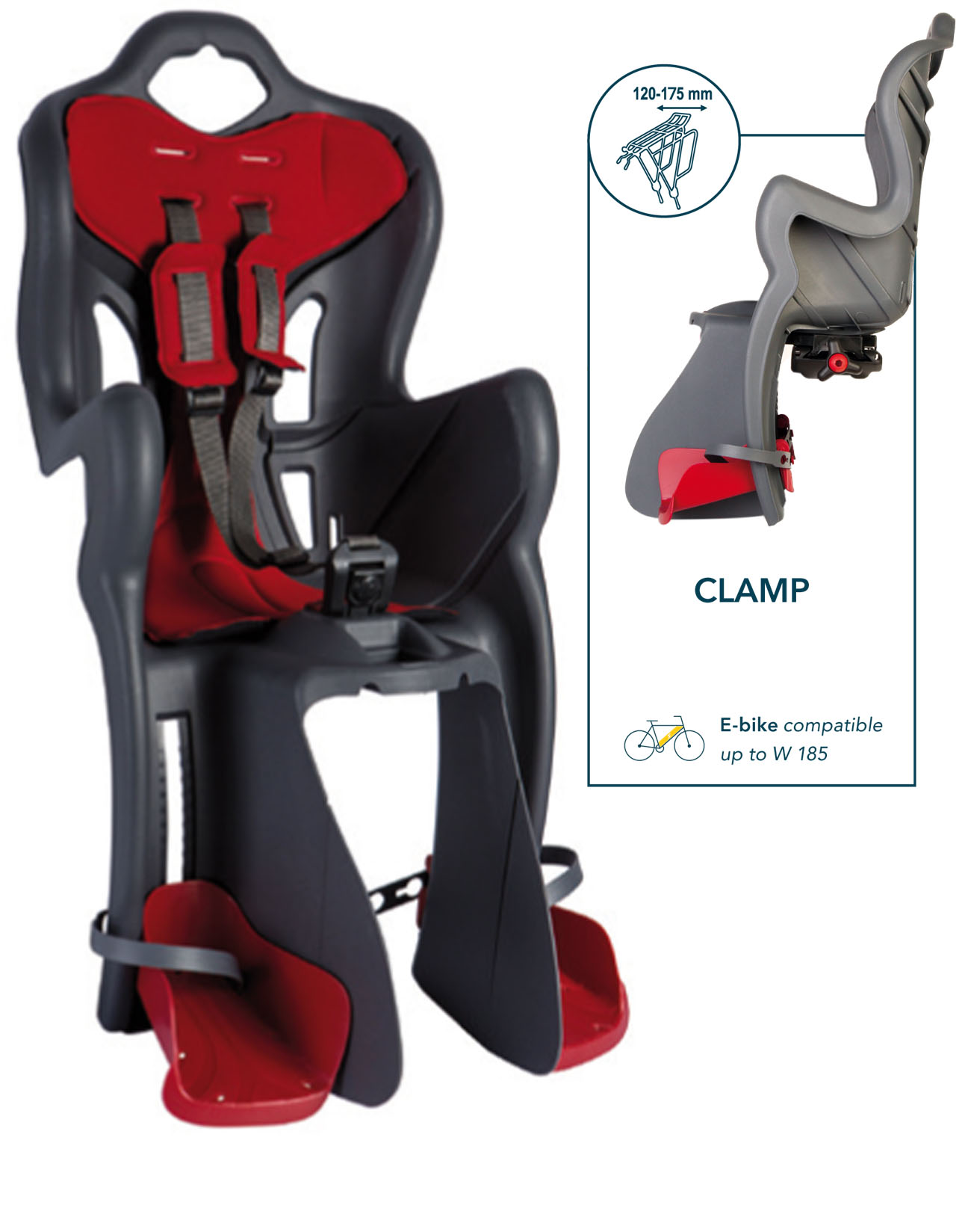 Bellelli - B-ONE CLAMP Sitz mit Fahrradträgerbefestigung