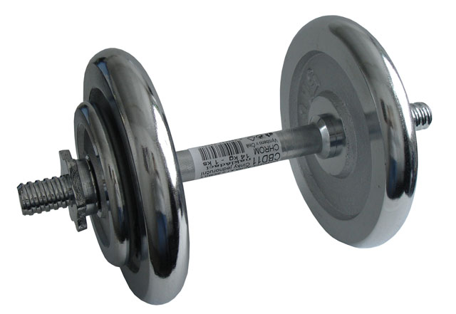 ACRA Single-handed loading barbell, chrome-plated 14 kg - diameter 25 mm