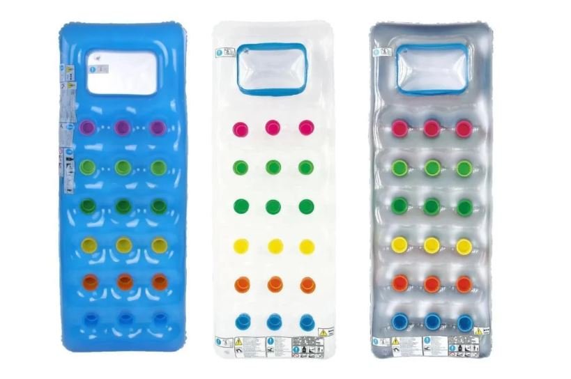 SunClub inflatable deckchair with 18 holes 173x63x18cm