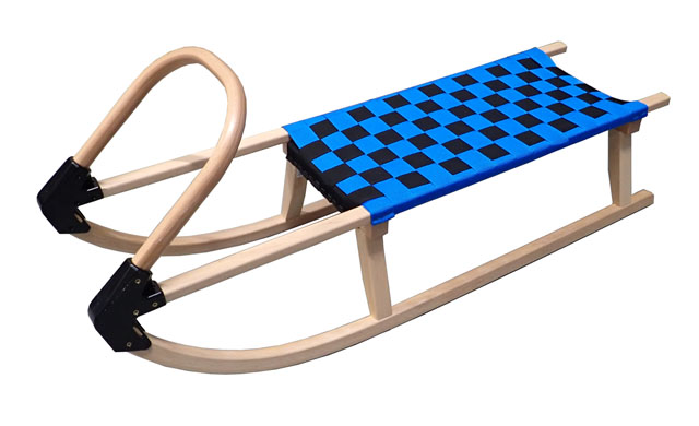 Wooden sledge 110cm blue A2041