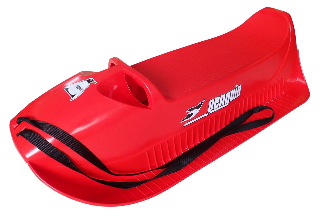 Pinguin plastic sledge, Alfa - red