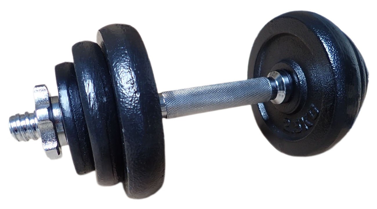 ACRA loading dumbbell one-hand set 2 x 10 kg (20 lbs) rubberized