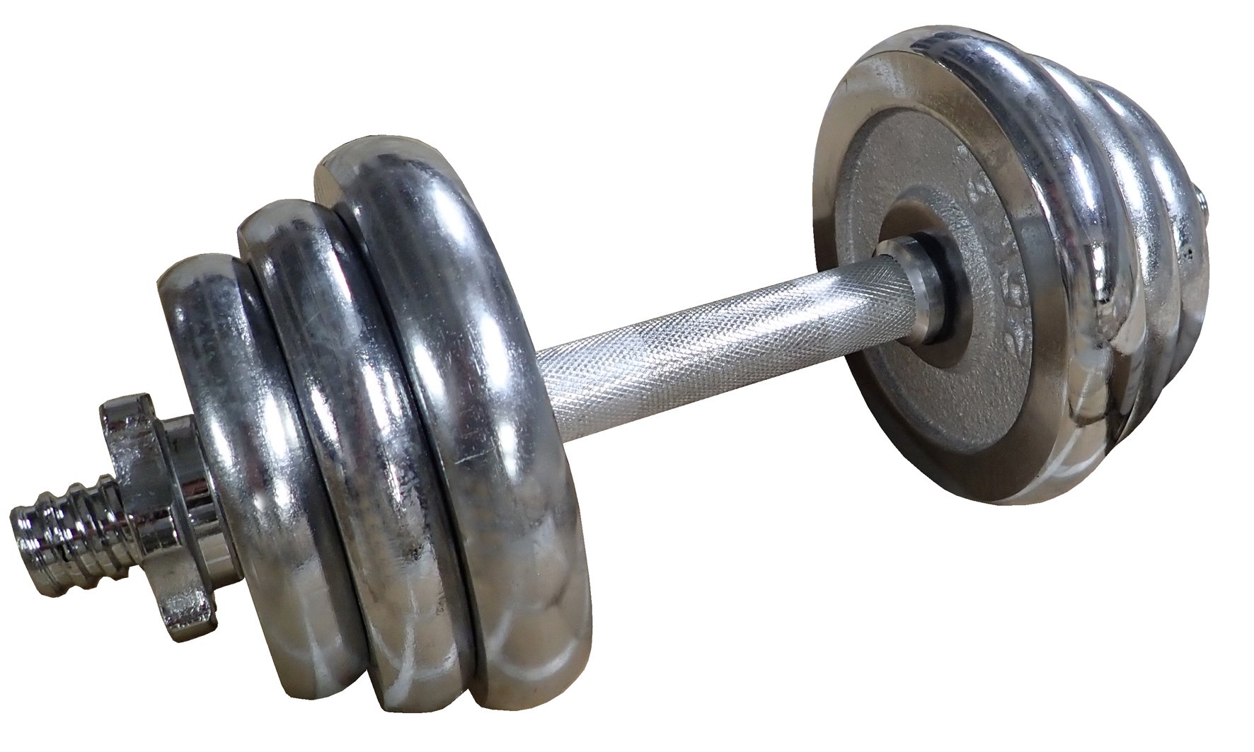 One-handed dumbbell 1pc x 12 kg, chrome discs 25 mm