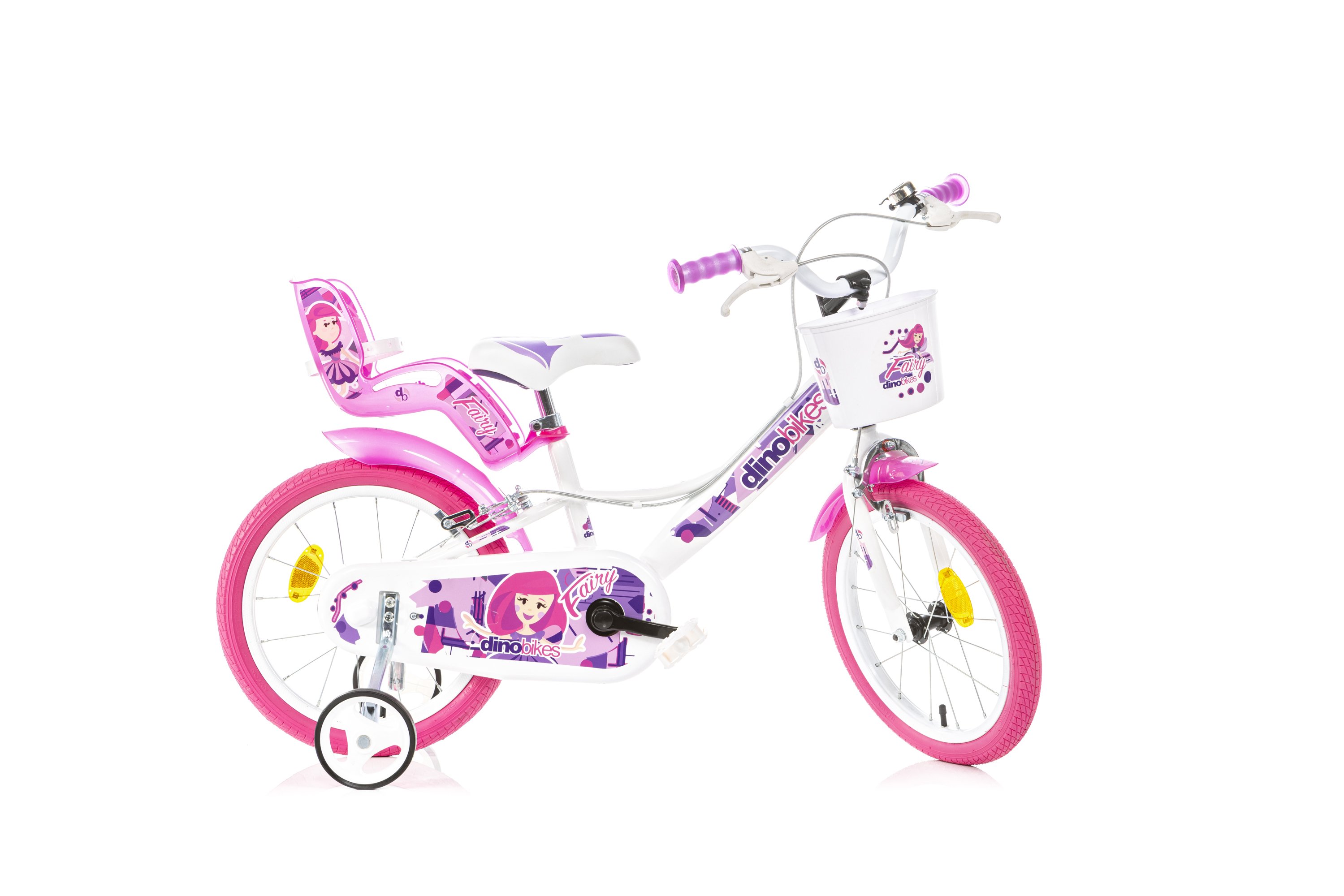 Kids bike Dino bikes FAIRY White and pink print 16"