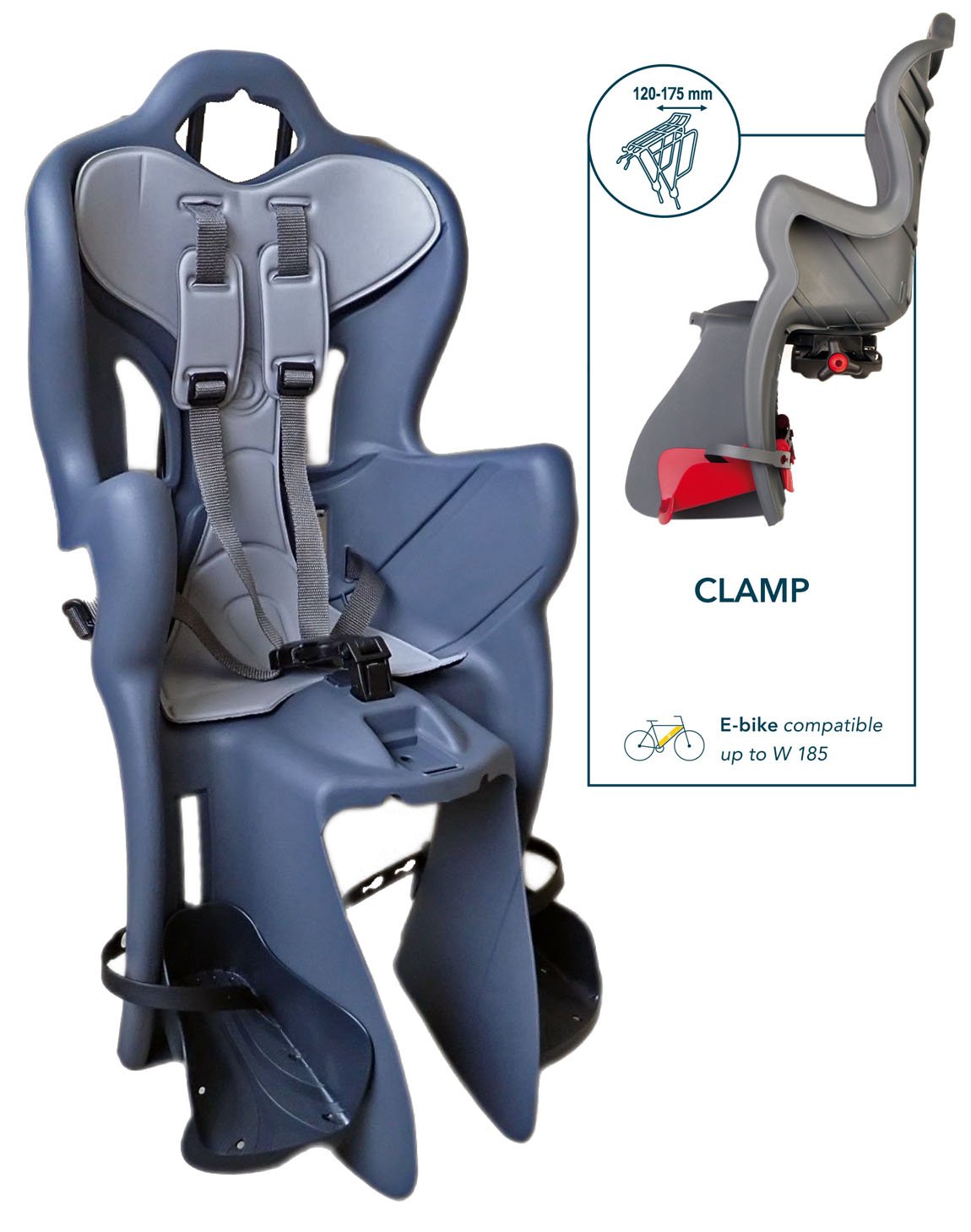 Bellelli - B-ONE CLAMP LUX Sitz mit Fahrradträgerbefestigung