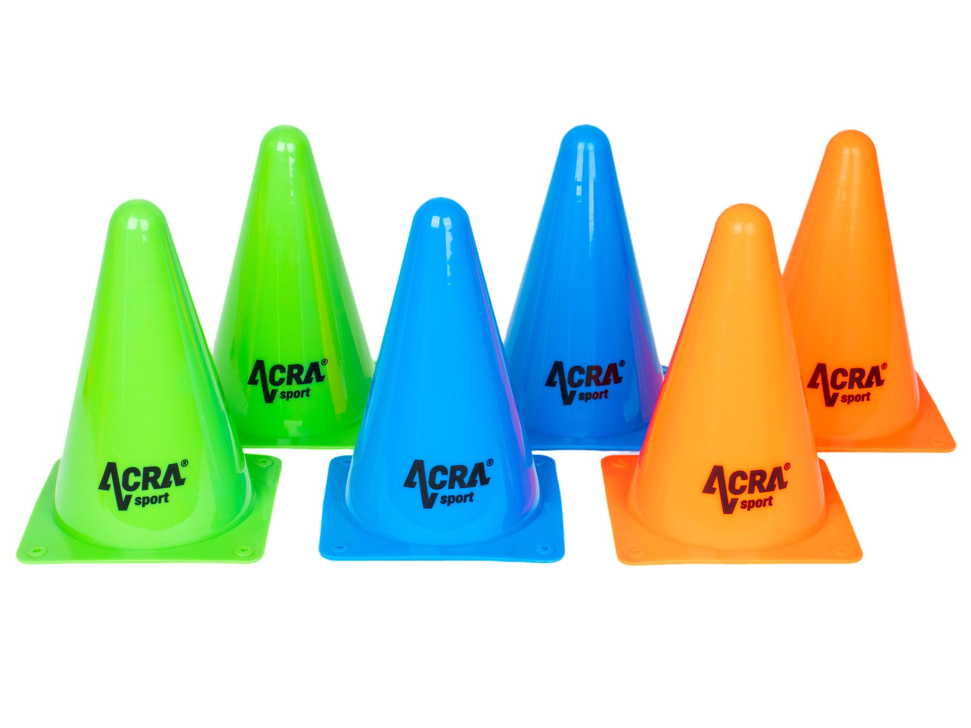 Training cone 6pcs 18cm - various colours
