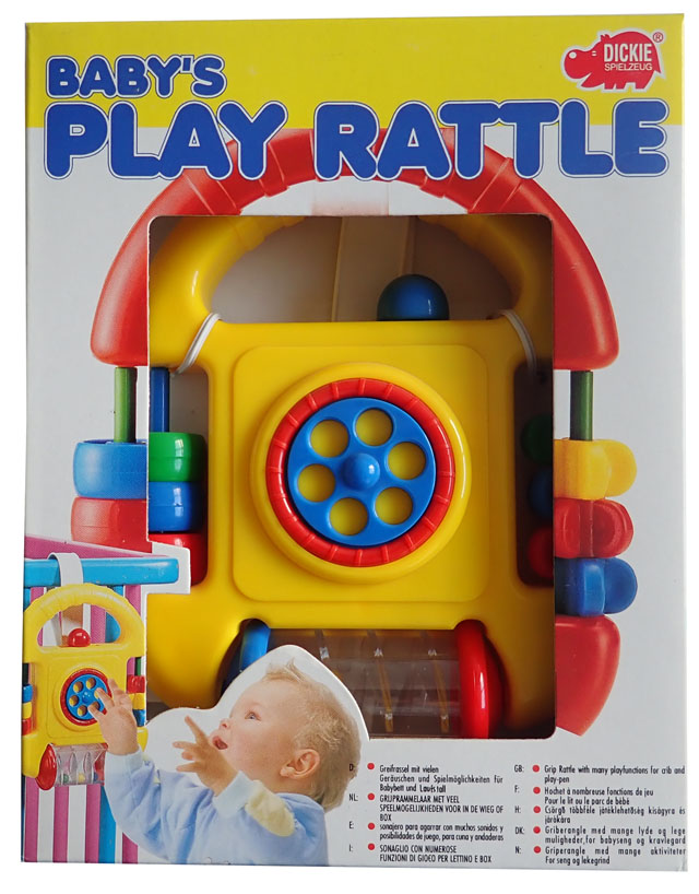 Baby plastic rattle 17 cm