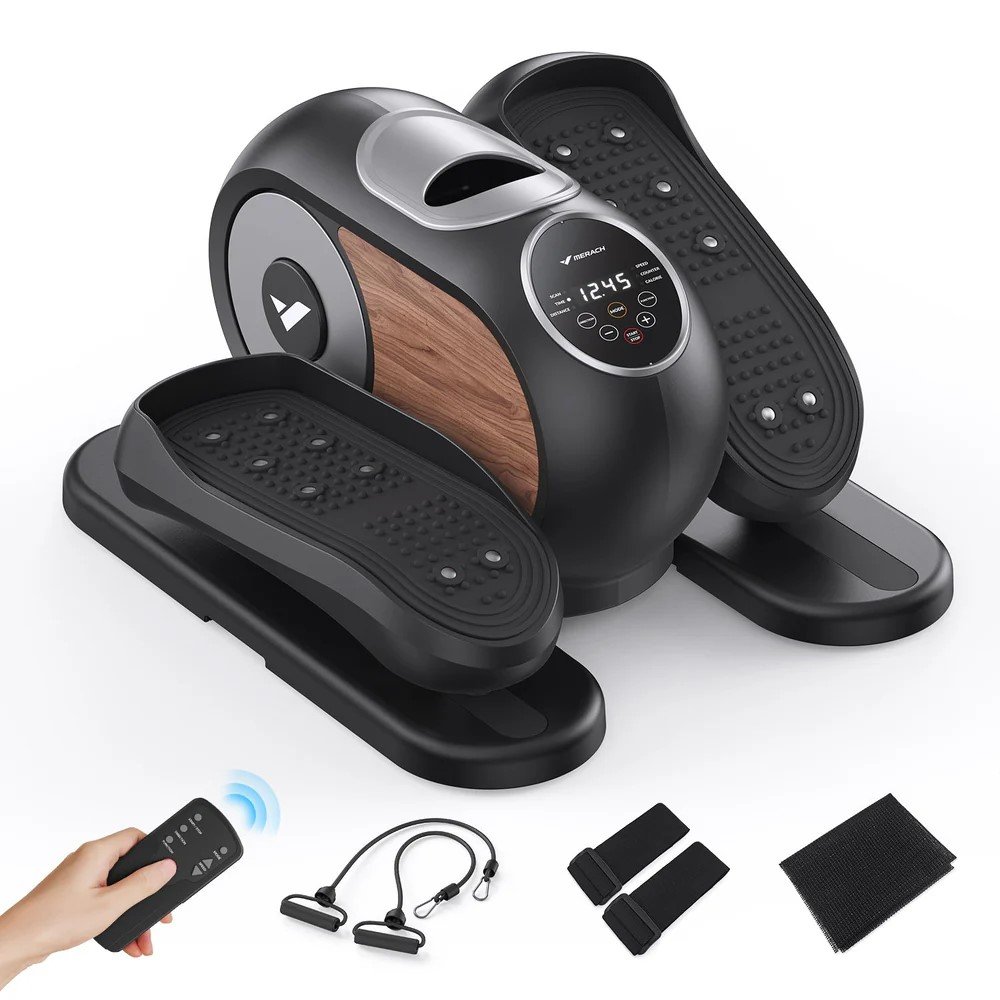 MERACH E32B1 Mini electric elliptical trainer, mini stepper, 12 programs