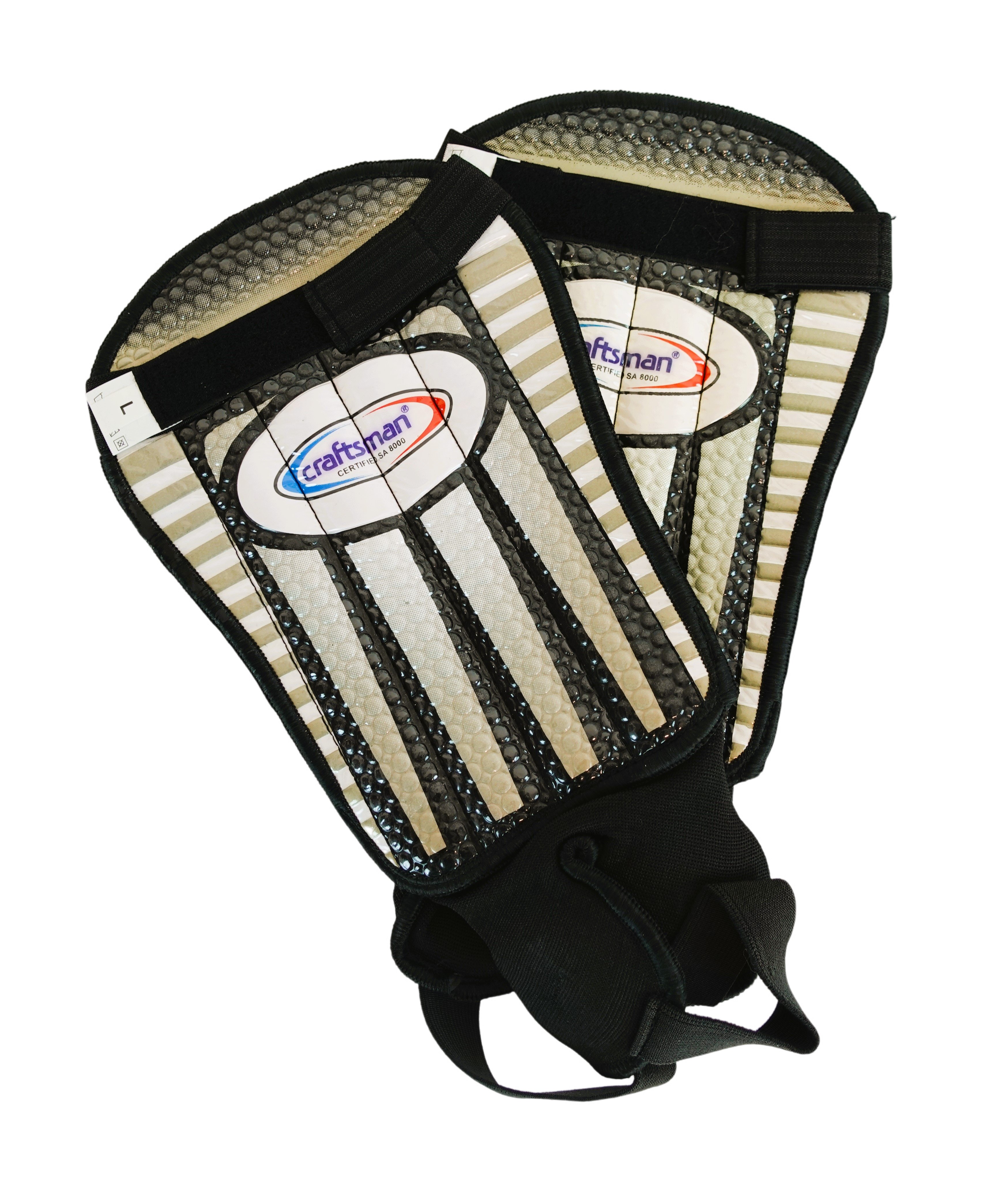 Football shin pads F9101 size. L white