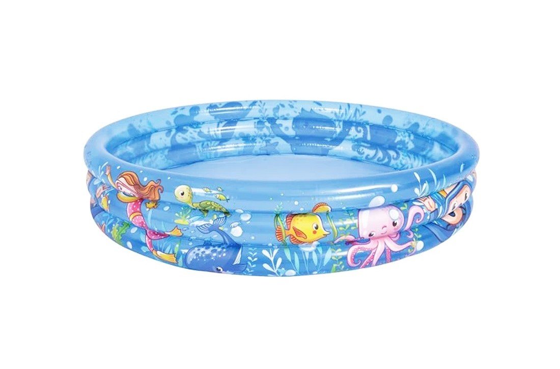 SUN CLUB Children's pool Sea world with three inflatable rings 120 cm