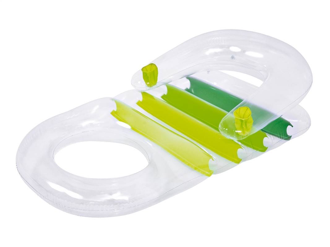 SUN CLUB Inflatable deckchair with backrest, green