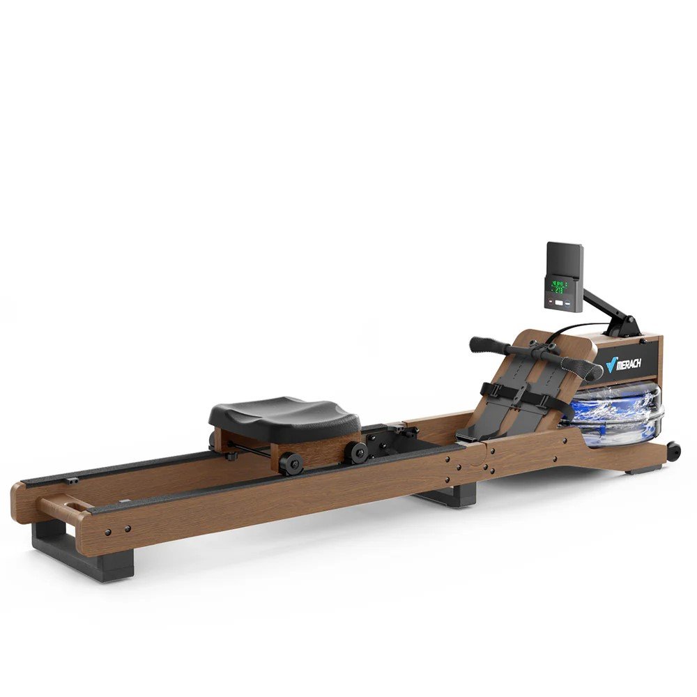 MERACH R23 folding rowing machine made of rubber wood