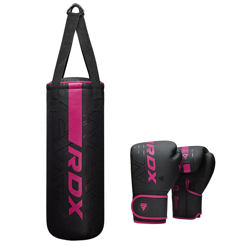 RDX Kids boxing bag and gloves F6 2FT KARA pink