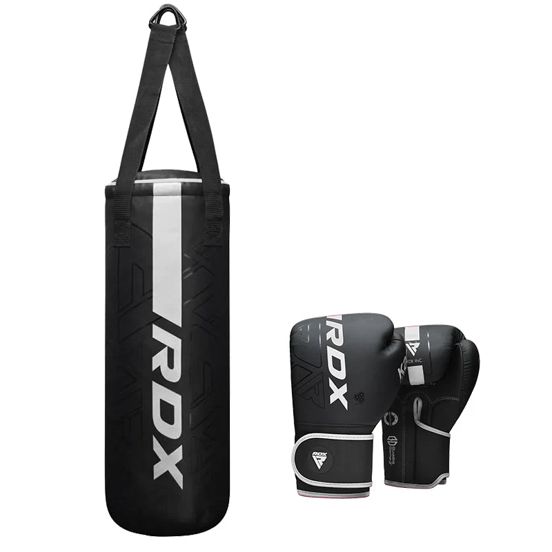 RDX Kids boxing bag and gloves F6 2FT KARA white