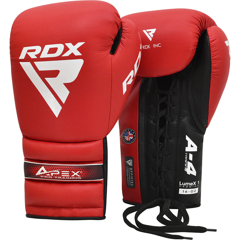 RDX Lace-up training gloves APEX red 16 oz