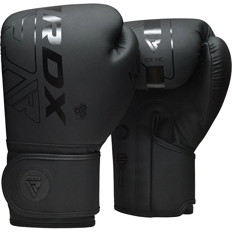 RDX Boxing Training Gloves F6 Kara Black 6 oz