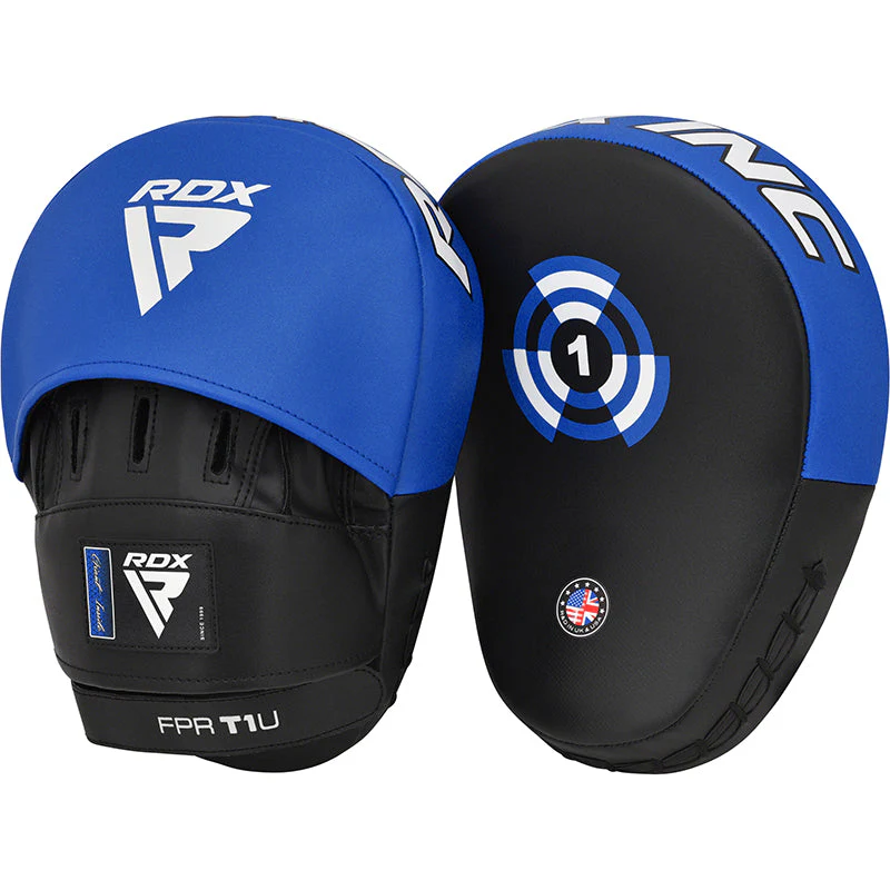 RDX Curved boxing pads T1 black and blue
