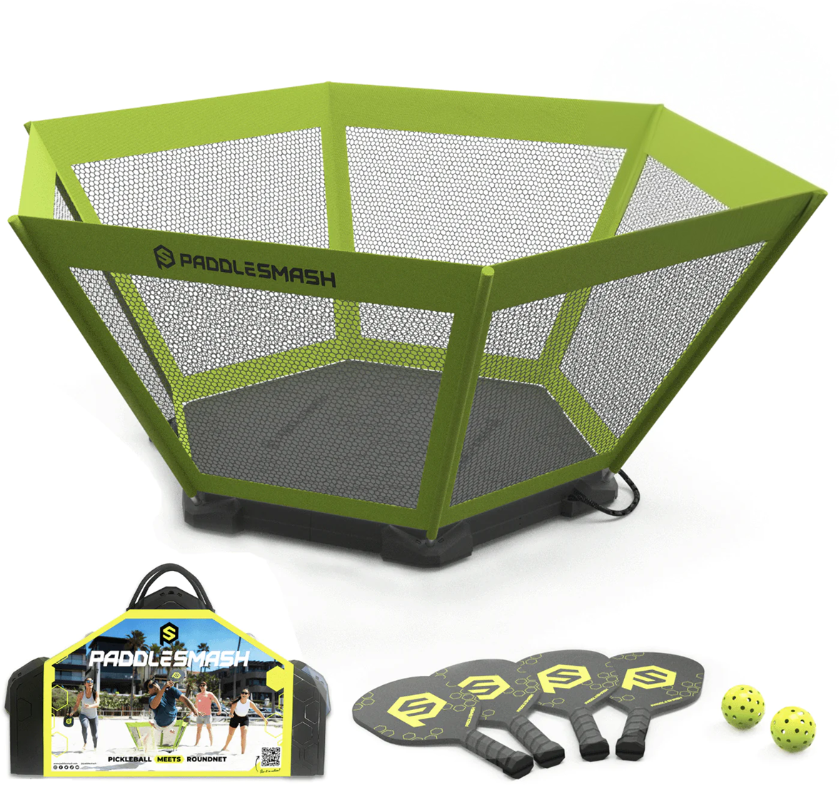 PaddleSmash set - 4 rackets, game field, 2 balls