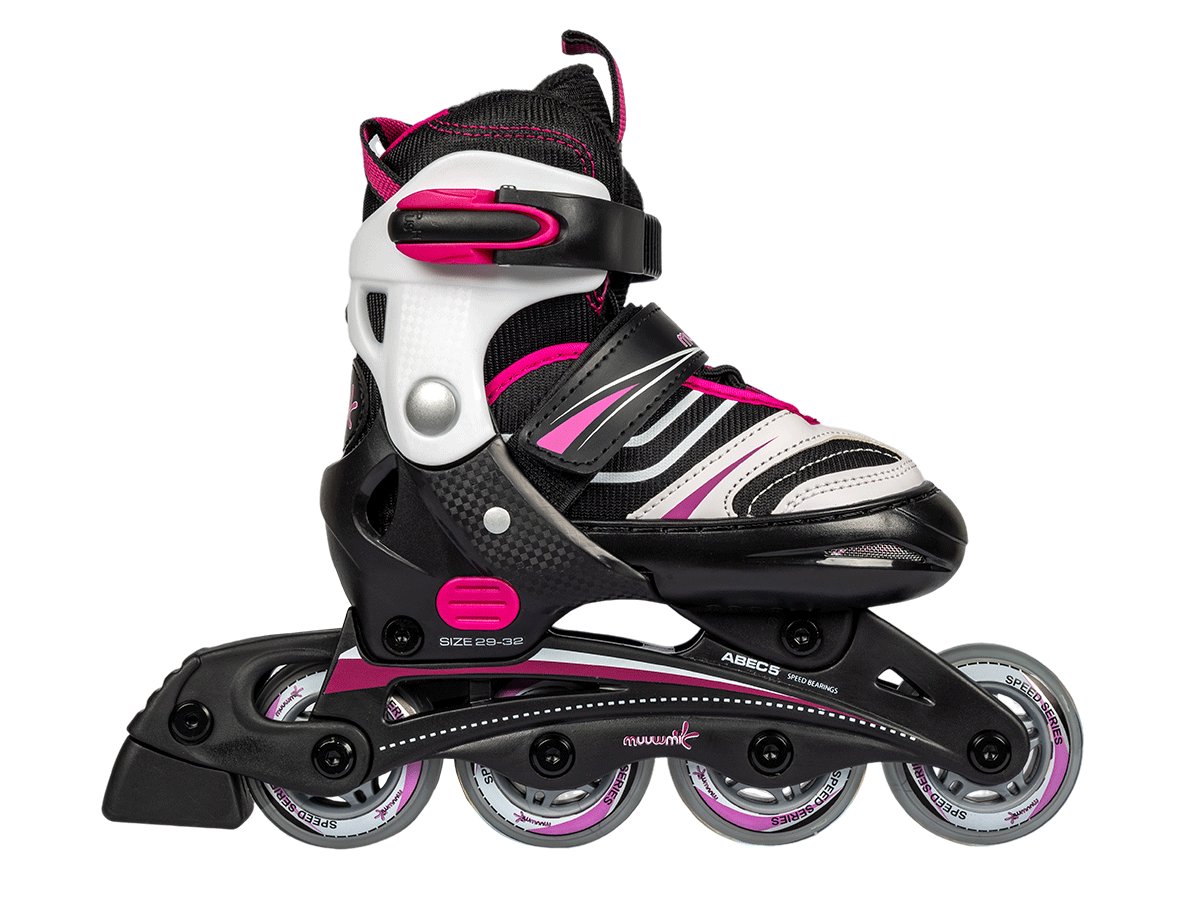 Muuwmi adjustable children's inline skates, pink size 37-40