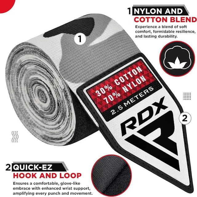 HAND WRAPS 2.5 METER CAMO GREY