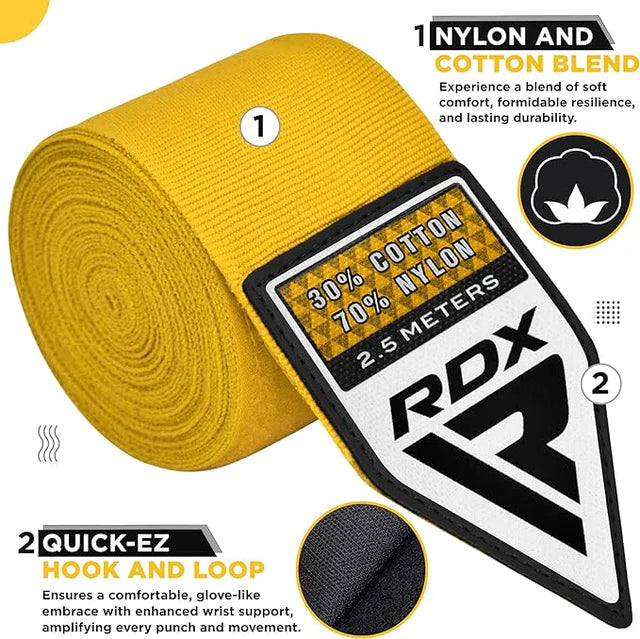 HAND WRAPS 2.5 METER YELLOW