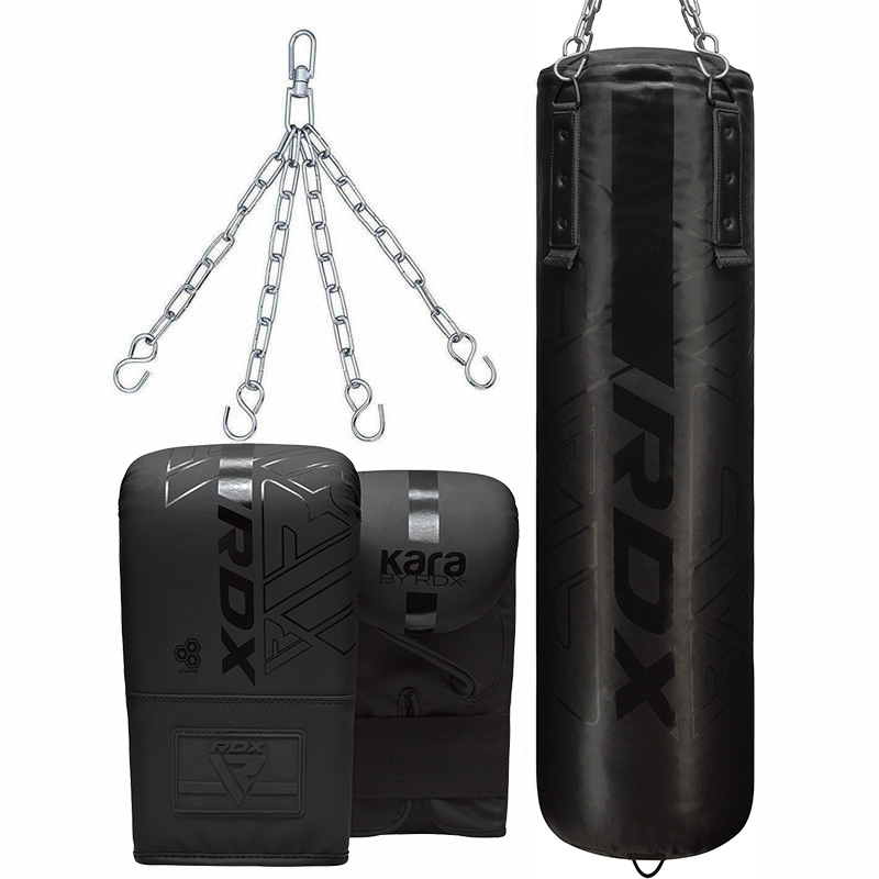 RDX F6 KARA 4ft / 5ft 3-in-1 Punch Bag & Bag Gloves Set