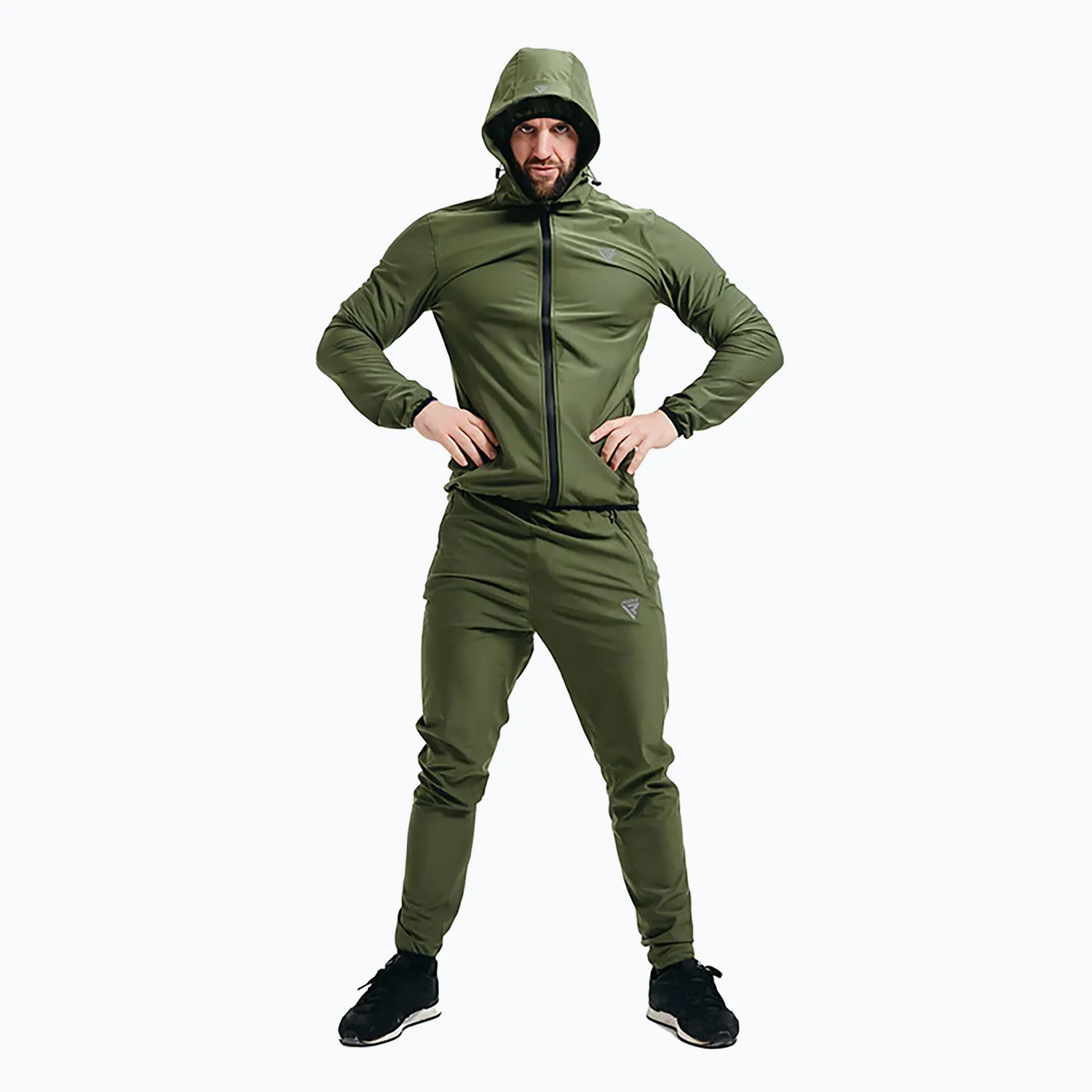 RDX Saunový oblek SAUNA SUIT H2 PLUS, armádní zelená, 3XL