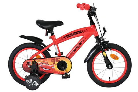 Volare Cars 14" children's bike, red