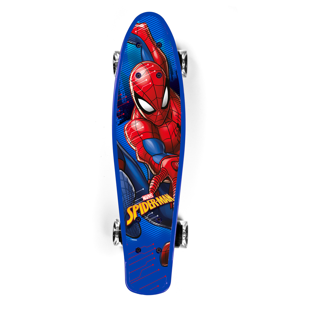 Skateboard Spiderman, modrý